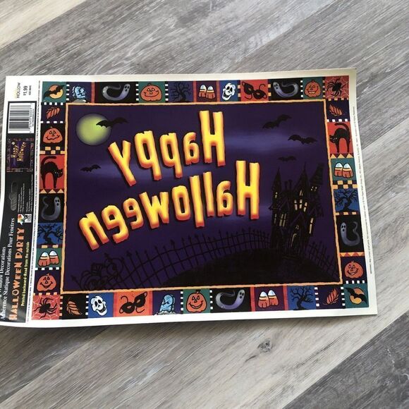 Static Cling Window Decorations NEW Reusable . Happy Halloween - Picture 1 of 7